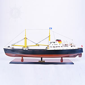 Fabriqué à la main Melrose Abbey Speedboat Modèle L80 80cm Bateau peint en bois de cèdre pour décor d'affichage nautique - Product Image 1