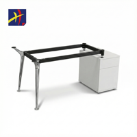 Système de support triangulaire en acier et chrome pour bureau de direction – Quincaillerie moderne pour mobilier de bureau et d'hôtel