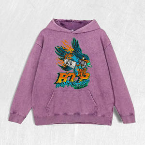 Sweat-shirt rétro délavé avec graphisme « <span class=keywords><strong>BTP</strong></span> Workshop » et aigle, 100 % coton, 6 couleurs, entrepôt américain - Product Image 5