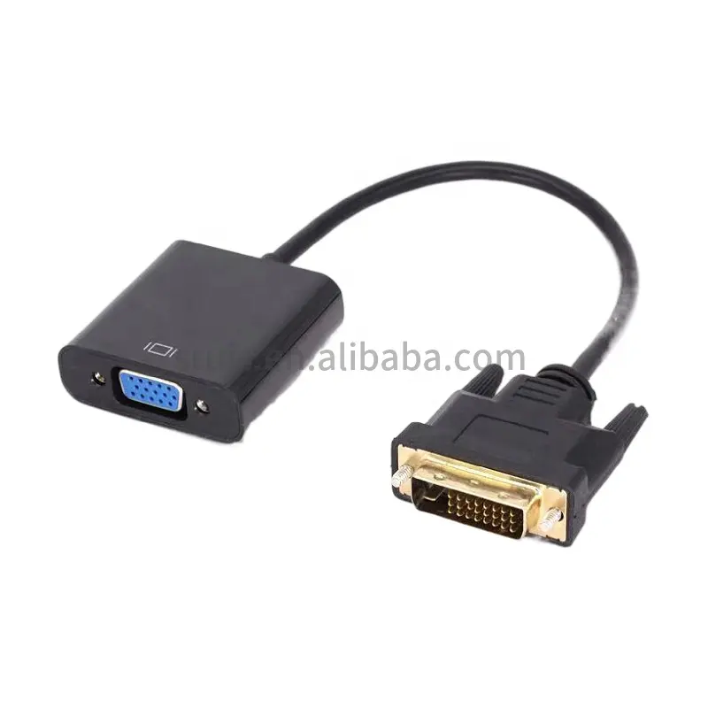 Адаптер DVI к VGA кабель 1080P DVI-D к VGA кабель 24 + 1 25 Pin DVI штекер 15 Pin VGA Женский видео конвертер для дисплея ПК