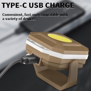 Xách tay Keychain Đèn pin trắng ấm màu vàng ánh sáng màu đỏ nam châm COB <span class=keywords><strong>LED</strong></span> <span class=keywords><strong>Type</strong></span>-C USB hiển thị điện mini làm việc chiếu sáng khẩn cấp - Product Image 2