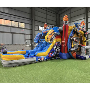 Château gonflable <span class=keywords><strong>de</strong></span> course automobile pour enfants, toboggans aquatiques gonflables commerciaux, articles <span class=keywords><strong>de</strong></span> <span class=keywords><strong>location</strong></span> pour événements - Product Image 1