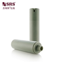 TA021-100ml 3.33oz vente en gros personnalisé marque privée vide vert lunaire Opaque mat givré bouteille à pompe sans air pour les soins de la peau