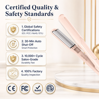 Styler capillaire à vapeur infrarouge, fer à lisser en céramique 2 en 1, lisseur et boucleur, écran LED, 65W