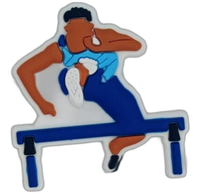 Breloques en PVC sur le thème du sport pour Crocs, décorations pour sabots d'athlètes de patinage, épingles décoratives pour chaussures DIY, conception personnalisée et offres de gros en vrac
