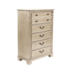 Cajonera de plata antigua de estilo clásico tradicional DB, 1 pieza, muebles de almacenamiento de dormitorio de MDF de acero inoxidable para hoteles - Product Image 4