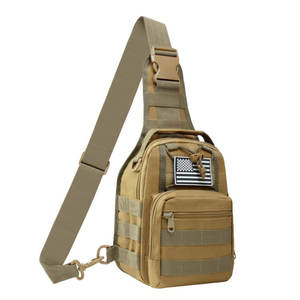 AYPPRO Unisex multifuncional camuflaje táctico mochila de día impermeable al aire libre asalto Molle Ranger <span class=keywords><strong>Sling</strong></span> Bag con parche - Product Image 4