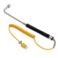 Sonde thermocouple de type L et de type K, capteur de température de surface portable avec poignée isolée