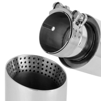 Système d'embout d'échappement de voiture en acier inoxydable lisse DEX, universel, 60 mm, 63 mm, embout de silencieux, VW GTI MK7 Golf7, 1 pièce, tuyaux d'échappement de 1,5 mm