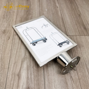 호텔 인파 통제 스탠션 포스트 사인보드 A4 바닥 환영 스탠드 사인 홀더 - Product Image 4