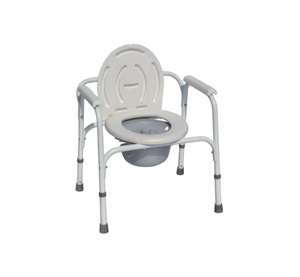 Adjustable <strong>Commode</strong> Set Toilet Chair Potty Adults Chair <strong>Commode</strong> with Bedpan for Elderly <strong>Portable</strong> Steel Bedside <strong>Commode</strong> - Product Image 1