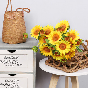 Bouquet de tournesols artificiels 85 cm, fleurs en soie haute simulation, décoration intérieure, accessoires de photographie - Product Image 2