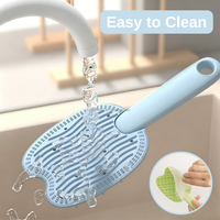 Brosse de toilettage double face pour animaux de compagnie, peigne de massage pour chat et chien, brosse pour enlever les poils pour poils longs ou courts, chaton, chiot