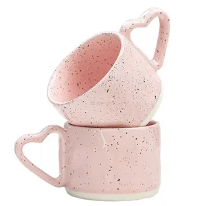 Taza de cerámica Ins de estilo coreano, taza de café con mango en forma de amor rosa de 300ML, taza de <span class=keywords><strong>desayuno</strong></span>, leche, avena, taza de agua, Día de <span class=keywords><strong>San</strong></span> <span class=keywords><strong>Valentín</strong></span> - Product Image 5