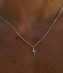 Collana con Pendente a Croce in Acciaio Inossidabile per Uomo, Catena Cubana, Gioielli in <span class=keywords><strong>Oro</strong></span> e Argento per Lui e Lei - Product Image 6