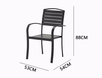 Chaise en métal blanc pour mobilier de jardin extérieur, idéale pour hôtels, parcs, fermes, design côtier, écologique