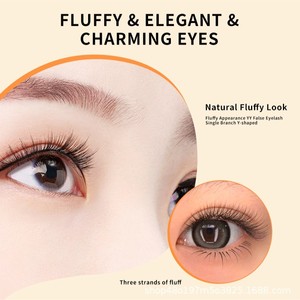 Pestañas Clover YY Injertadas, Ultra Suaves, de Pelo Sintético, Hechas a Mano, con Curvatura Automática para un Efecto 3D, para Salones de Belleza - Product Image 2