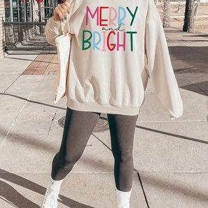 Nuovi Arrivi in Vendita: Felpa da Donna Personalizzata con Logo e Lettere, Stile Universitario Oversize con Collo Tondo - Product Image 2