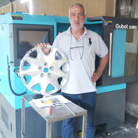 Machine de réparation de jantes en alliage Gubot modèle LSB300, haute précision, facile à utiliser, machine de découpe de jantes en diamant