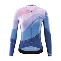 Maillot de cyclisme sans manches XINTOWN Ocean Current pour femme adulte, en fibres synthétiques respirantes, pour vélo de route