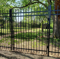 Clôture tubulaire et portails de treillis galvanisés à chaud, faciles à assembler, pour jardin