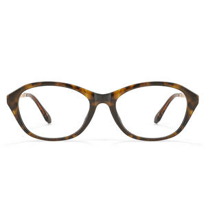 Monturas de Gafas Danyang Tortoiseshell 8067, Rectangulares, Montura Completa, Anti Luz Azul, para Mujer, Diseño Metálico Delgado - Product Image 2