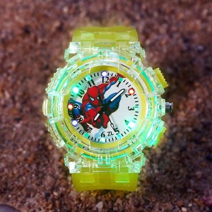 <span class=keywords><strong>Montre</strong></span> Enfant Spider-Man Grossiste Garçon Pédagogique à Aiguilles LED Clignotante Colorée Quartz - Product Image 4