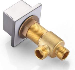 Grifos de bañera de níquel generalizados <span class=keywords><strong>Caño</strong></span> de cascada para válvula de alto caudal y juego de molduras Manguera de agua preinstalada Mezclador de 2 perillas - Product Image 6