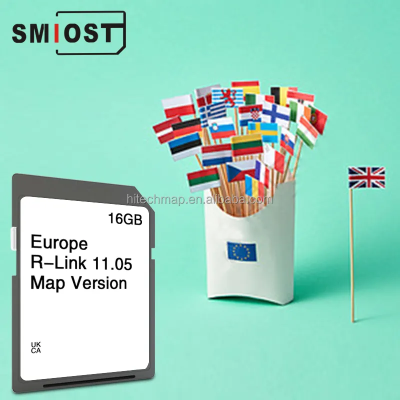 SMIOST Carminat Live 10.65 CID Micro SD Megane Navi Card Reader Map Europa Custom CID for Renault Multimedia 11.05 R Link