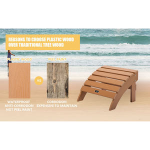 DB TALE repose-pieds Adirondack résistant à la décoloration en bois plastique pour meubles de patio extérieur-pour porche de jardin de pelouse - Product Image 4