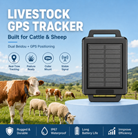 Traceur GPS solaire portable en temps réel pour bétail avec surveillance en direct du bétail, application mobile et PC, étanche, lecture de la trajectoire des roues, géolocalisation