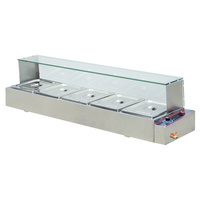 Bain-marie électrique de comptoir durable avec température réglable, chauffe-plats professionnel, équipement de restauration