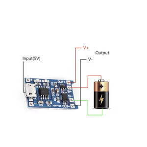 Module de charge de batterie au lithium TP4056 1A - Interface Micro 2-en-1 avec protection contre les surcharges, les décharges excessives et les courts-circuits - Product Image 5