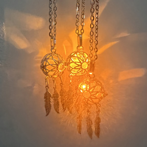 Pendentif cage ouvrable électroplaqué cuivre, support <span class=keywords><strong>pour</strong></span> <span class=keywords><strong>attrape</strong></span>-rêves, plumes et perles, accessoires de fabrication de colliers DIY <span class=keywords><strong>pour</strong></span> perles Edison - Product Image 4