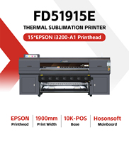 Imprimante à sublimation par transfert thermique Fedar FD51915 haute vitesse avec 15 têtes Epson I3200, 1900 mm, pour l'impression sur tissus textiles, jersey, vêtements de sport