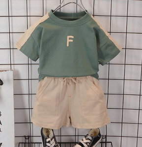Prezzo di liquidazione ragazzi 1-4 anni Set manica corta in cotone estate vestiti per bambini estate due pezzi <span class=keywords><strong>abbigliamento</strong></span> <span class=keywords><strong>sportivo</strong></span> per bambini - Product Image 2