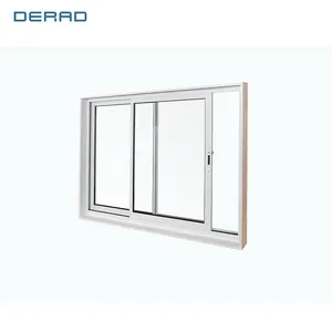 Powder Coating Double Low-E Glass White Black Color Aluminium Sliding Windows Sliding Apartment House Bathroom