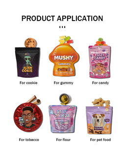 Custom Printed Design Food Grade Laminated Plastic Heat Seal Individual Single Cookie <b>Packaging</b> <b>Bags</b> with Window - Product Image 5