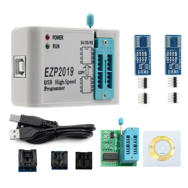 Bssy)Ezp2019 + Usb High-Speed Spi Programmer Support24 25 93 Eeprom Flash Bios Chip+5 Socket Full Set