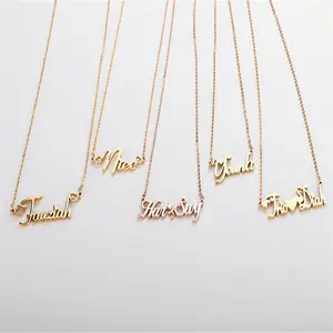 2020 Customised Jewelry Custom Gold Plated Name Necklace For Women
