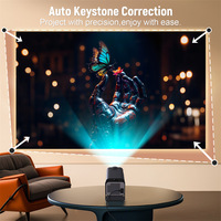 Projecteur 4K portable Smart AI HY320 avec projecteurs Wifi et Bluetooth 1080P pour la maison, l'extérieur et les affaires