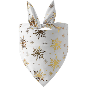 Hot Bán Giáng Sinh Pet Bandana Sang Trọng Vàng Lá Bông Tuyết Mô Hình Tam Giác Khăn Cho Chó Và Mèo Kỳ Nghỉ Lễ hội Phụ Kiện - Product Image 2