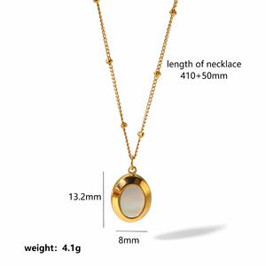 European American Cross Border <b>Titanium</b> Steel Pendant Necklace Women 18k Gold Plated Stainless Steel Jewelry Gift Heart Shape - Product Image 4
