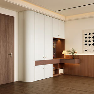 Armario Moderno Empotrado, Sistema <span class=keywords><strong>de</strong></span> Guardarropa Integrado, Muebles <span class=keywords><strong>de</strong></span> Dormitorio Personalizados para Toda la Casa, Armario <span class=keywords><strong>de</strong></span> Madera con Gran Capacidad <span class=keywords><strong>de</strong></span> Almacenamiento para Ropa - Product Image 5