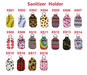 Wholesale Price Neoprene Sanitizer Holder Chapstick Holder Keychain Blank White For Sublimation