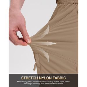 Custom <b>Mens</b> Hiking <b>Pants</b> Quick Dry Water Resistant Lightweight Nylon <b>Cargo</b> <b>Pants</b> Breathable Work Travel <b>Pants</b> With 6 Pockets - Product Image 6
