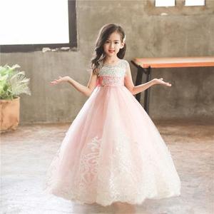 Vestido de Fiesta de Princesa para Niñas, con Encaje, Largo hasta el Suelo, para Bodas - Product Image 3