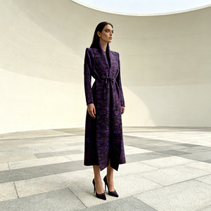 ชุดราตรีแบบพิมพ์ลายจีบหรูหราคุณภาพสูง ผลิตตามสั่งขายส่ง สำหรับสตรีชาวมุสลิม - Product Image 4