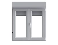 Ventana Oscilobatiente de PVC de Estilo Europeo con Vidrio Templado de Doble Acristalamiento y Persianas Enrollables a Precio de Mayoreo