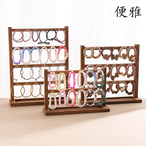 Disponibili in magazzino: espositori a gancio color noce per gioielli, bracciali, braccialetti, orecchini, in cartone. - Product Image 4